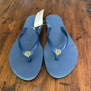 Tory Burch Blue Sandals with Classic Design
